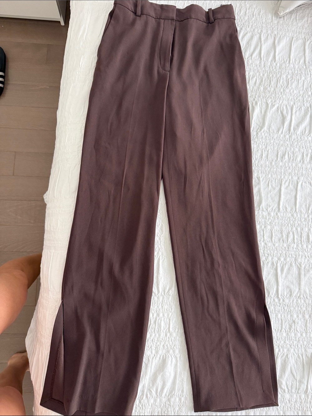 Aritizia Wide Leg Brown Trousers